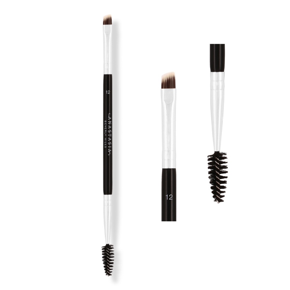 NEW Anastasia Beverly Hills Dual-Ended Firm Angled Eyebrow Brush #12 Full Size